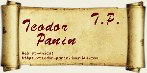 Teodor Panin vizit kartica